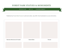 Tablet Screenshot of forestparkstatues.org